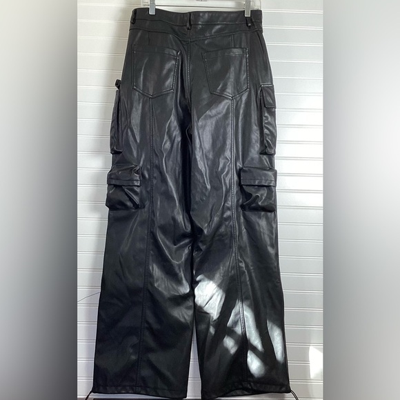 FashionNova City Is Mine Faux Leather Cargo Pant - Black XL - Picture 7 of 8